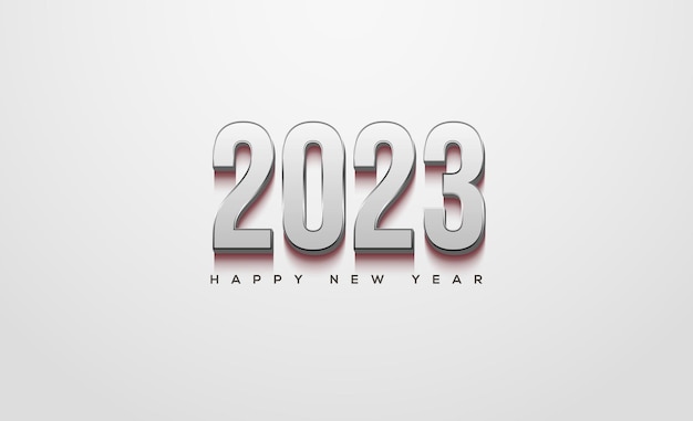 Diseño simple y limpio del número 2023 para año nuevo.