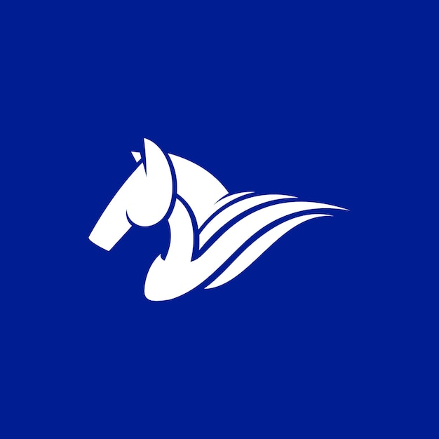 Diseño simple del logotipo de Horse Haed