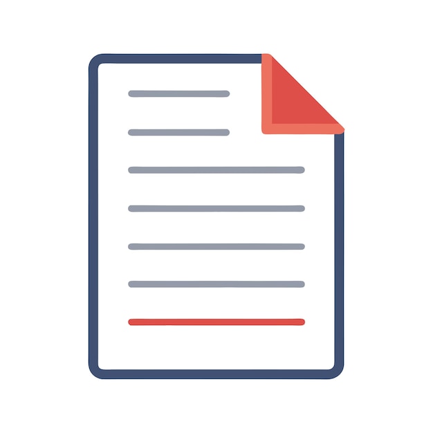 Diseño simple y minimalista del vector de documentos