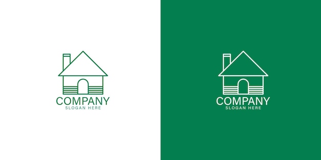 diseño simple de plantilla de logotipo de casa de campo