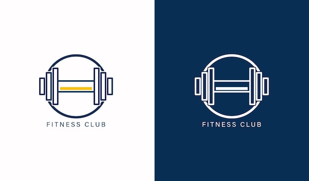 diseño simple de plantilla de logotipo de club de fitness