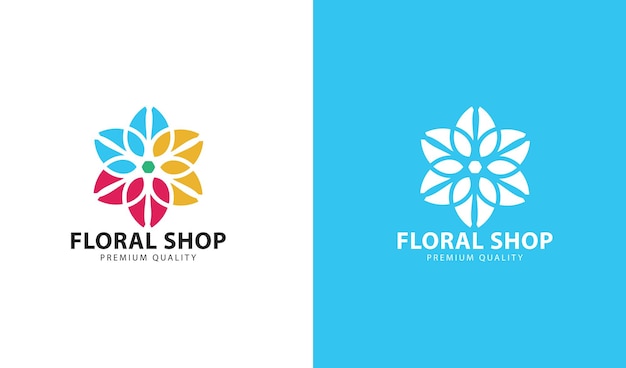 diseño simple de plantilla de logotipo de tienda floral