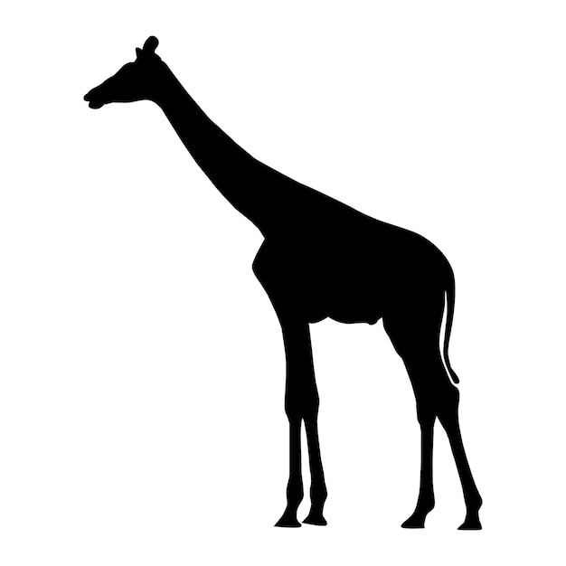 Diseño simple de la silueta de la jirafa