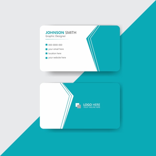 Diseño simple de tarjeta de visita para el mercado de valores