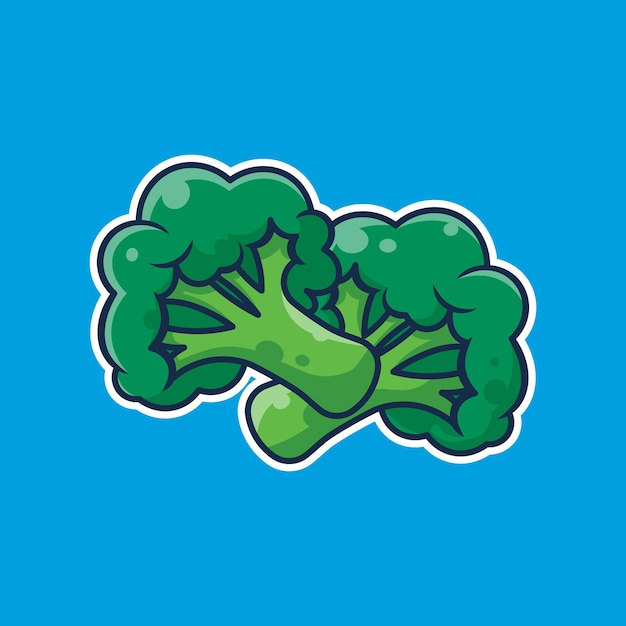 Diseño simple vegetal de brócoli