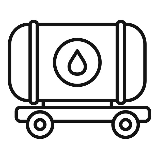 Diseño simplificado del icono del camión cisterna