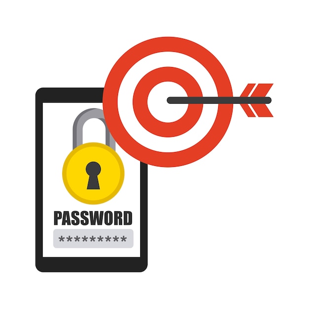 diseño del sistema de seguridad, ilustración vectorial gráfico eps10