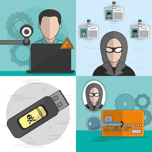 Vector diseño de sistema de seguridad