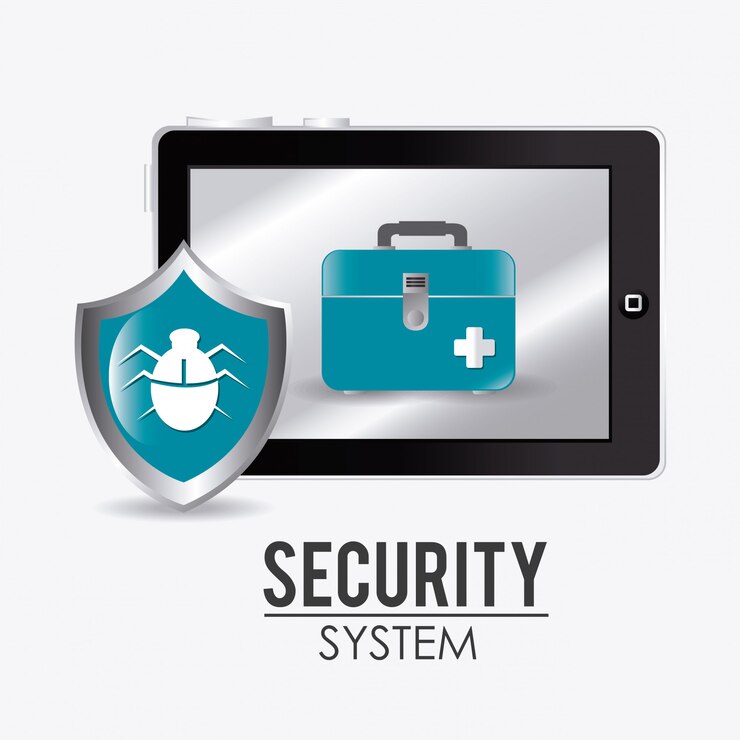Vector diseño del sistema de seguridad.