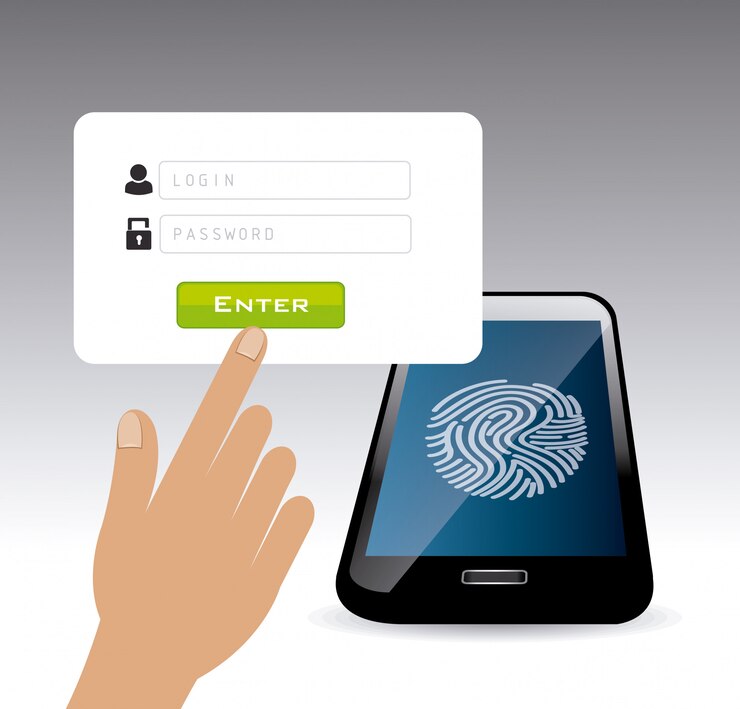 Vector diseño del sistema de seguridad.