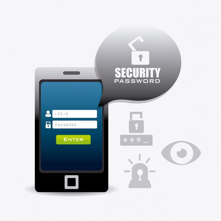 Vector diseño del sistema de seguridad.