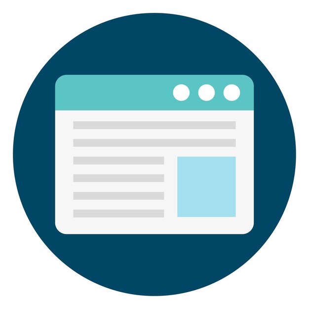El diseño del sitio web del icono Interfaz del navegador de Internet Navegación en línea de la página web Ilustración vectorial EPS 10