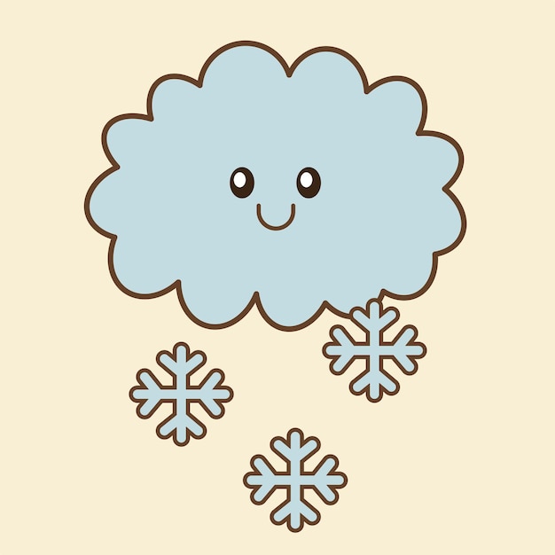 Diseño de Snow Flat Clipart