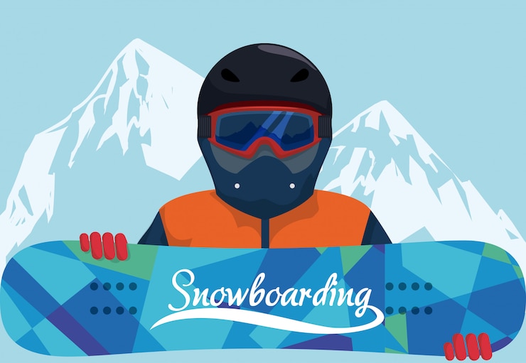 Vector diseño de snowboard, ilustración vectorial.