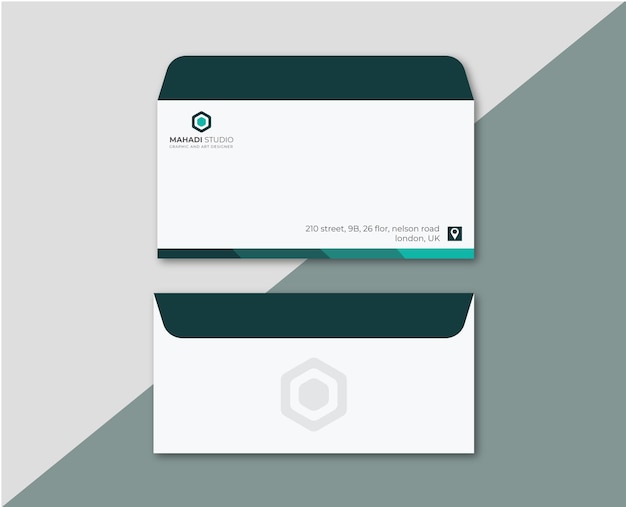 Diseño de sobre minimalista Conceptos de diseño estacionario
