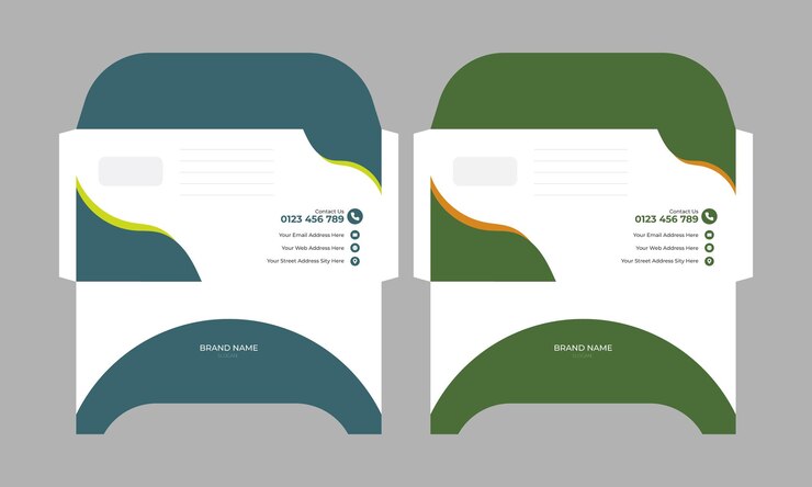 Diseño de sobre sencillo creativo vectorial