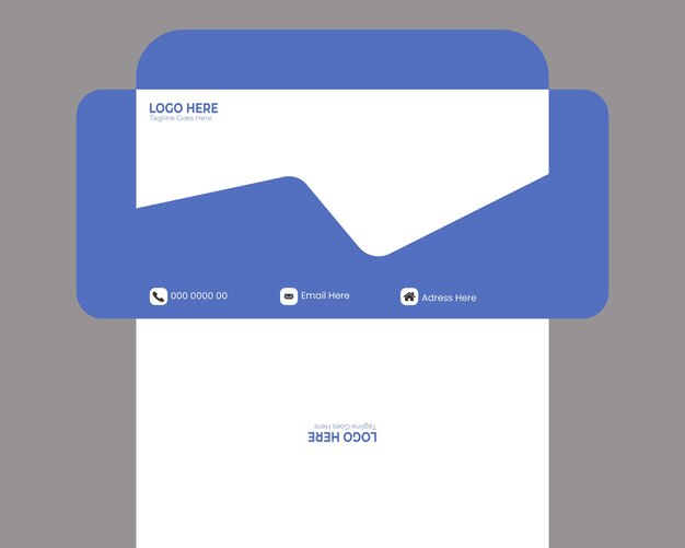 Diseño de sobre vectorial moderno