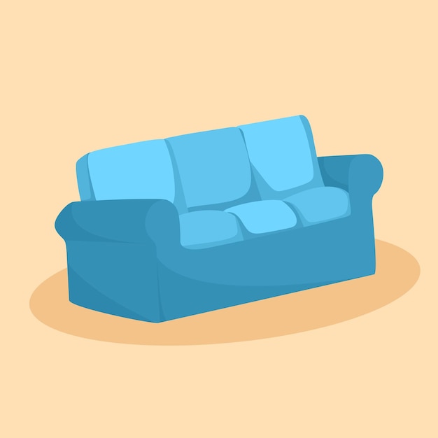 Diseño de sofá sofá sencillo 3D vectorial
