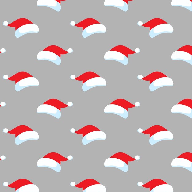 Diseño de sombrero de Santa Claus Diseño de Navidad Ilustración plana simple vectorial