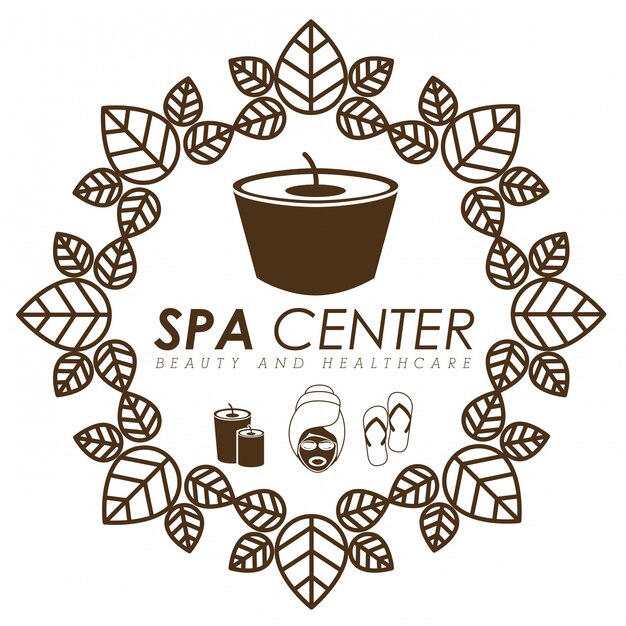 Diseño de spa, ilustración vectorial.