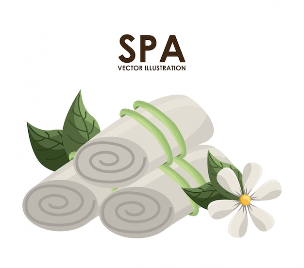 Diseño de spa sobre fondo blanco ilustración vectorial