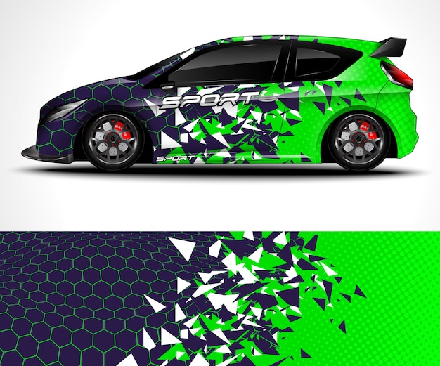 Diseño de sport car wrap y librea de vehículos