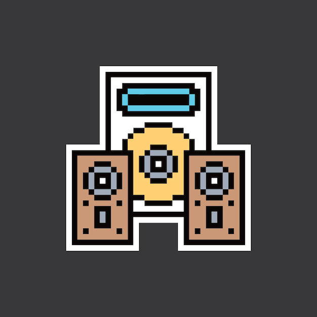 diseño de sprite de animación retro de pixel art