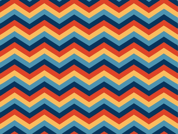 Un diseño suave de ondas de colores alternados en forma de chevrones