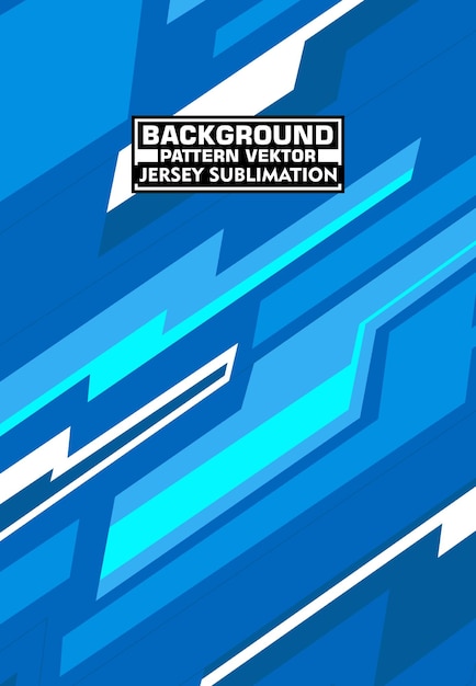 Diseño de sublimación de camiseta geométrica azul dinámico para ropa deportiva