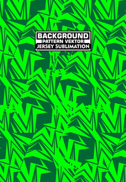 Diseño de sublimación de la camiseta geométrica verde dinámica para prendas de vestir deportivas