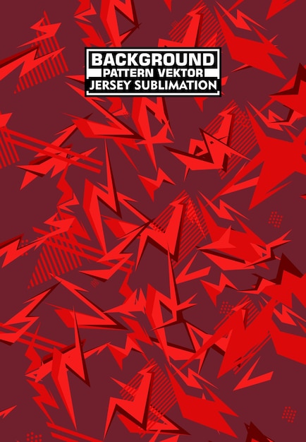 Diseño de sublimación de camiseta geométrico rojo dinámico