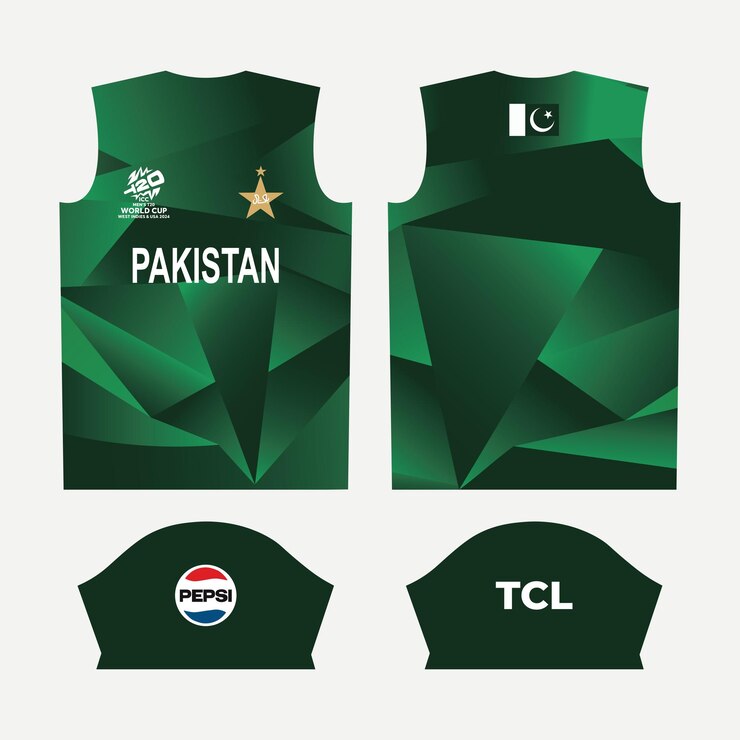 El diseño de la sublimación del kit de la Copa Mundial T20 de Pakistán 2024