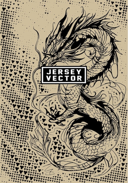 diseño de sublimación de la línea del dragón
