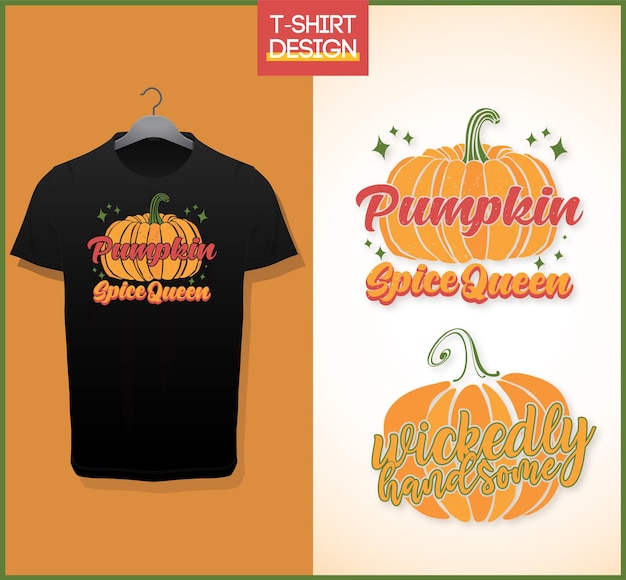 Diseño de sublimación de pumpkin spice queen, diseño de camiseta wickedly handsome fall