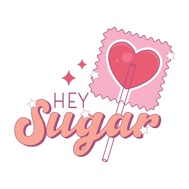 Diseño de sublimación retro para el Día de San Valentín