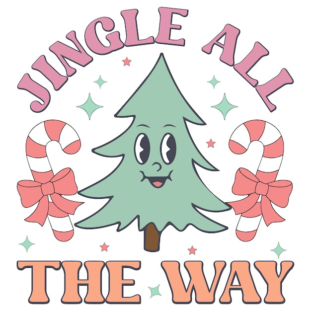 Diseño de sublimación retro navideño