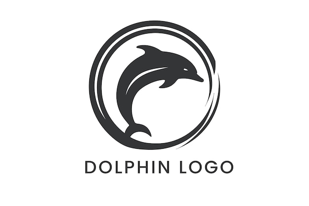 Diseño de sublimación vectorial del logotipo del delfín