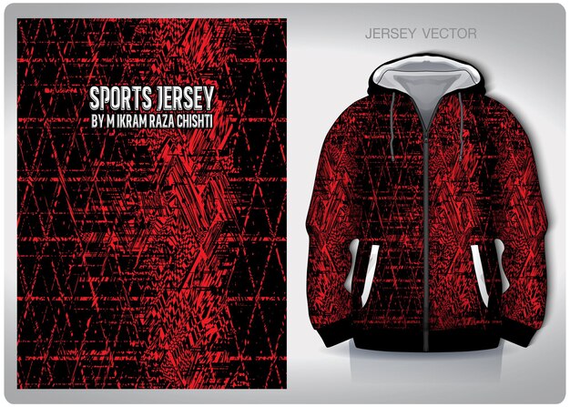 Diseño de sudadera deportiva con patrón abstracto verde y negro