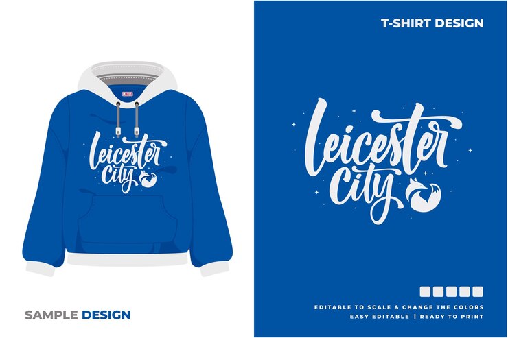 Vector diseño de suéter de arte con letras de leicester