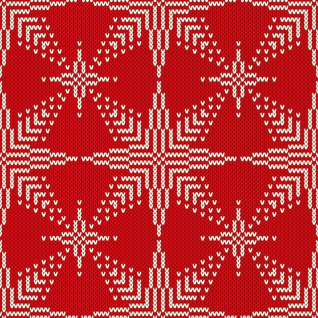 Diseño de suéter de punto sin costuras de Navidad con estrellas. Fondo del vector