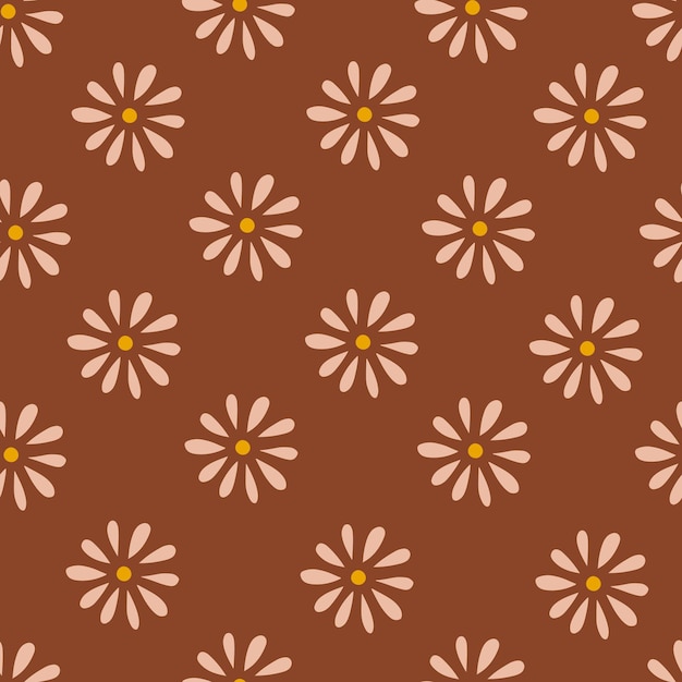 Diseño de superficie de patrones sin fisuras de vector maravilloso floral retro, textil, papelería, papel de regalo