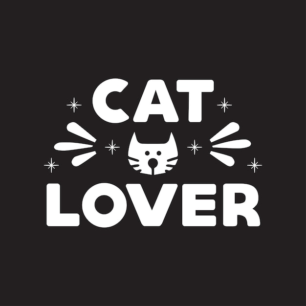 Vector diseño svg amante de los gatos