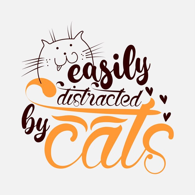 Vector el diseño svg de las citas de gato