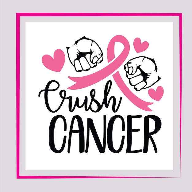 Diseño svg de crush cancer diseño svg de cancer