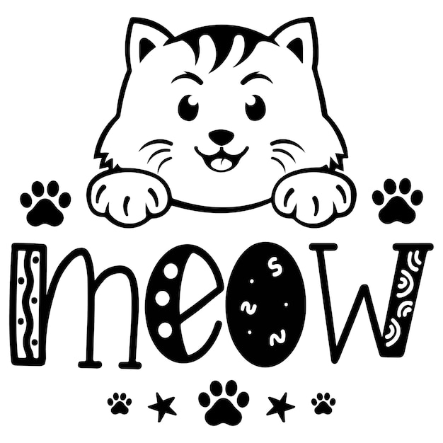 diseño de svg de gato