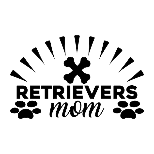 Diseño de svg de mamá de perros perdigueros