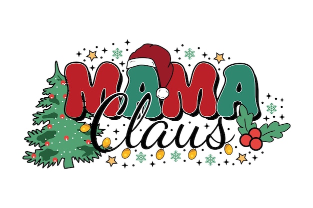 Diseño SVG de la Navidad de Mama Claus