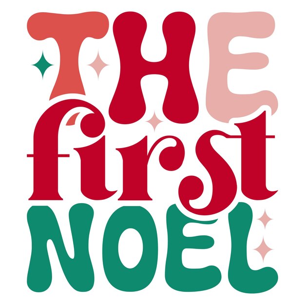 diseño svg retro de navidad y descarga digital