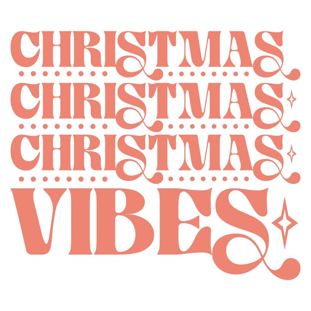 diseño svg retro de navidad y descarga digital
