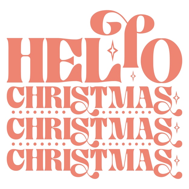 diseño svg retro de navidad y descarga digital